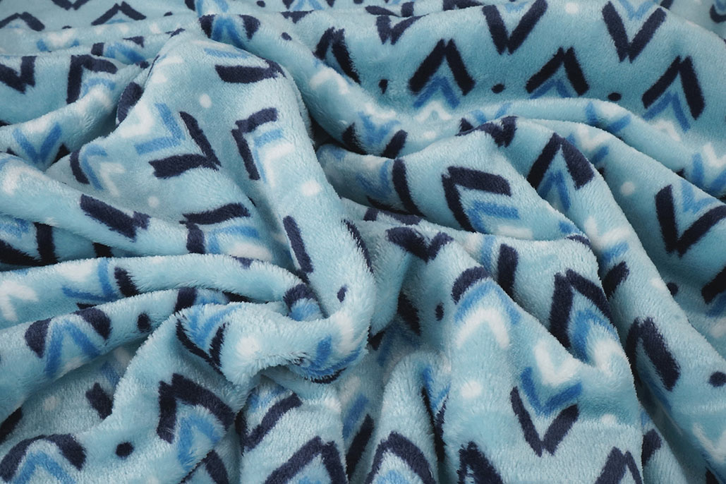 Flannel Fleece geometric Blue