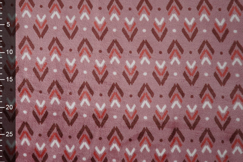 Flannel Fleece geometric Pink