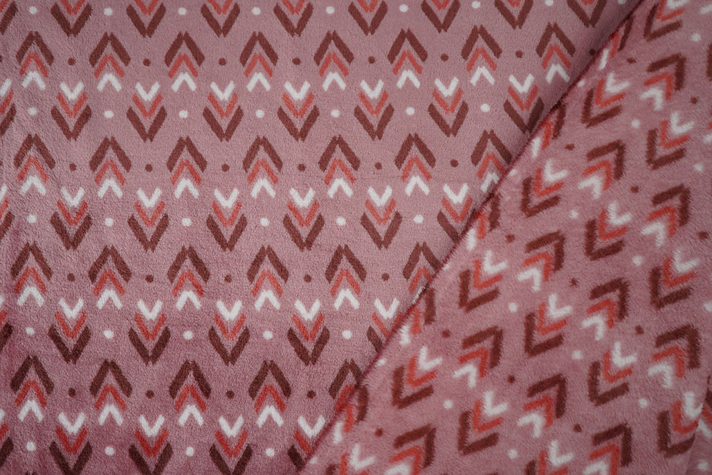 Flanel Fleece Geometrisch Roze