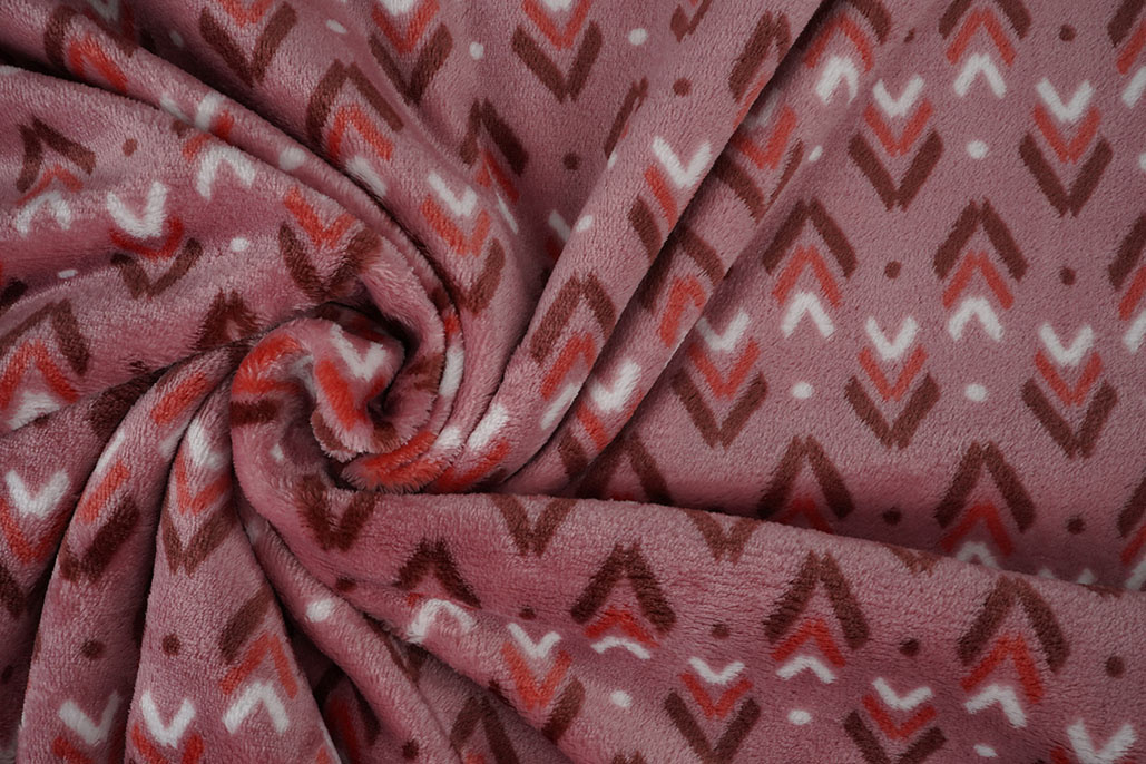 Flanel Fleece Geometrisch Roze