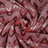 Flanel Fleece Geometrisch Roze