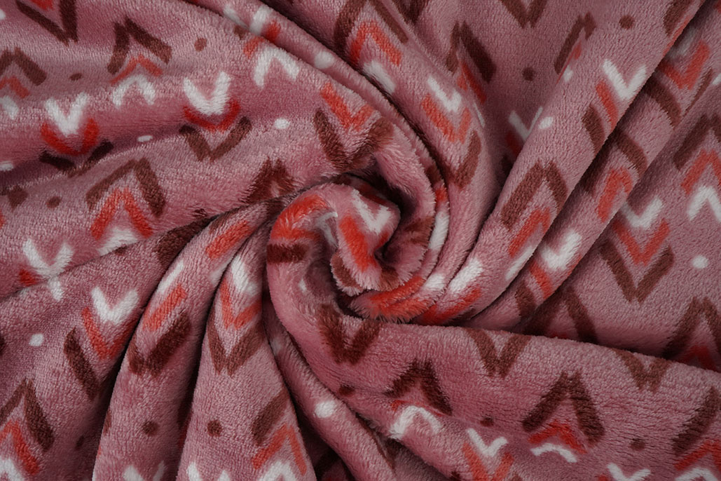 Flanel Fleece Geometrisch Roze