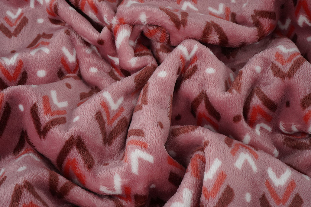 Flannel Fleece geometric Pink