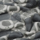 Flanell Fleece Apfel Grau