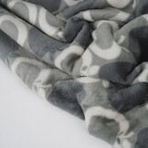 Flanell Fleece Apfel Grau