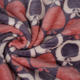 Flanell Fleece Apfel Rosa - Lila