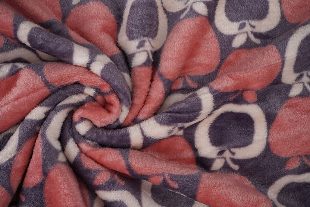 Flanel Fleece Appel Roze - Paars