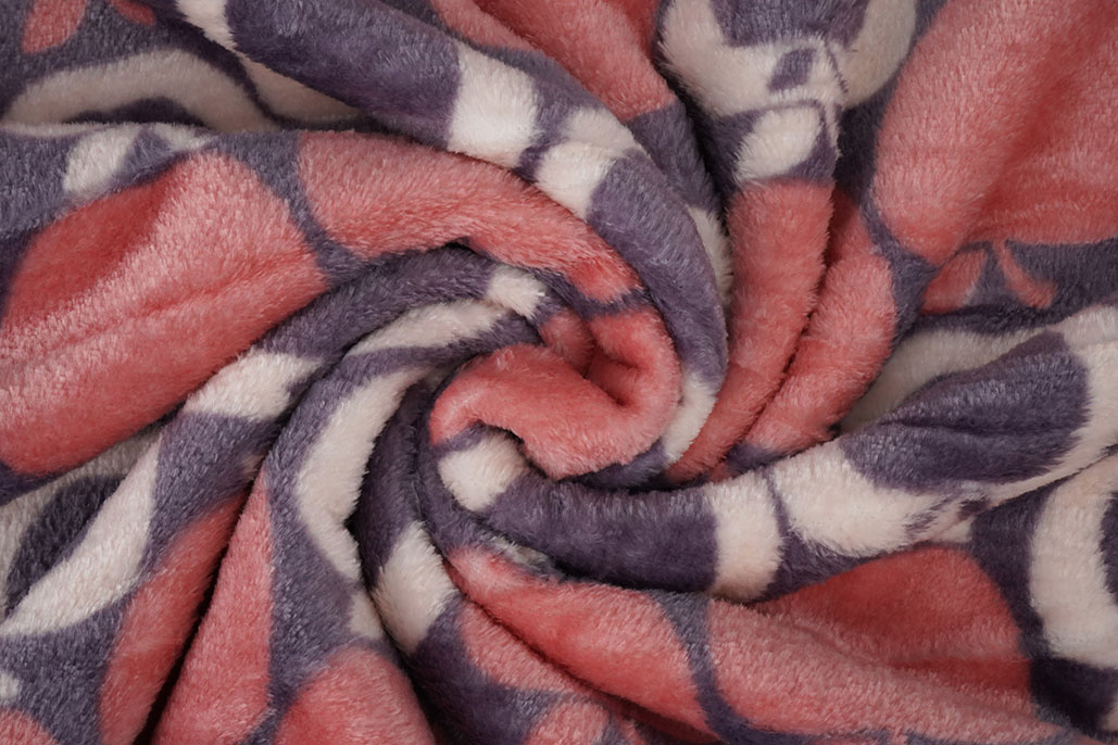 Flanell Fleece Apfel Rosa - Lila