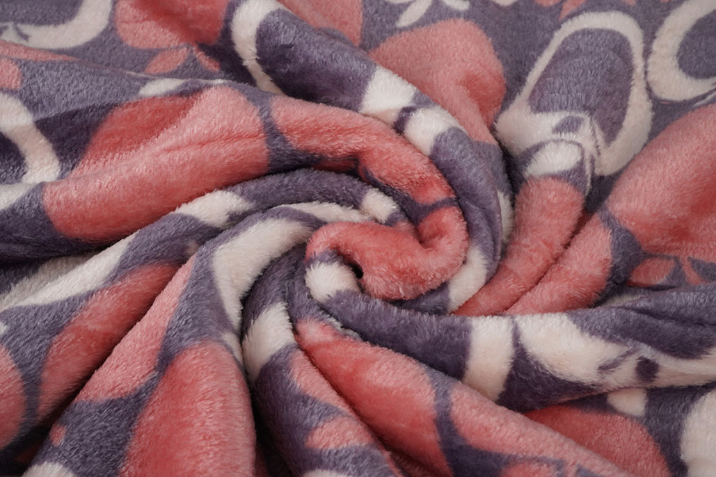 Flanell Fleece Apfel Rosa - Lila