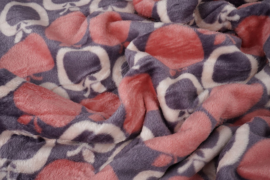 Flanel Fleece Appel Roze - Paars