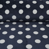 Flannel Fleece Dots Navy Blue