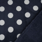 Flannel Fleece Dots Navy Blue