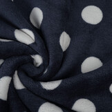 Flannel Fleece Dots Navy Blue