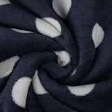 Flannel Fleece Dots Navy Blue