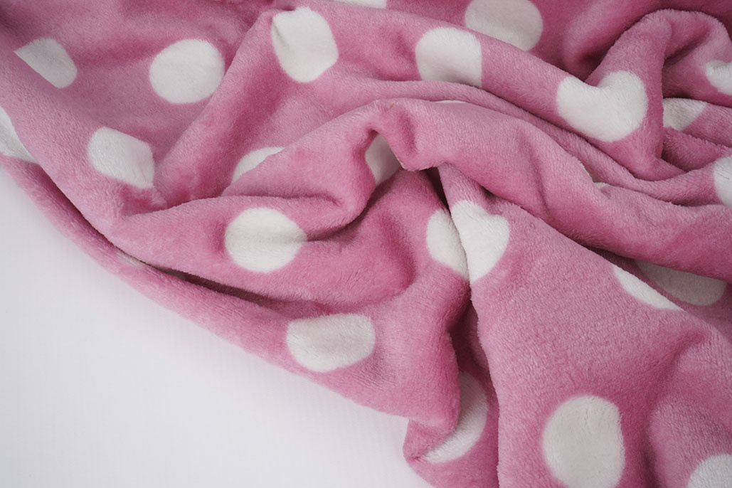 Flanel Fleece Stippen Roze