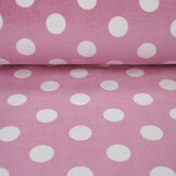 Flannel Fleece Dots Pink