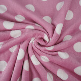 Flanell Fleece Punkte Rosa