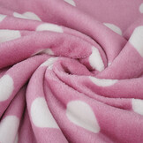Flanel Fleece Stippen Roze