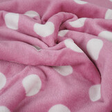 Flanel Fleece Stippen Roze