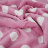 Flanell Fleece Punkte Rosa