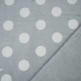 Flannel Fleece Dots Light Grey
