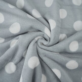 Flannel Fleece Dots Light Grey