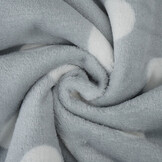 Flanel Fleece Stippen Licht Grijs