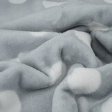 Flanel Fleece Stippen Licht Grijs