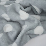 Flanel Fleece Stippen Licht Grijs