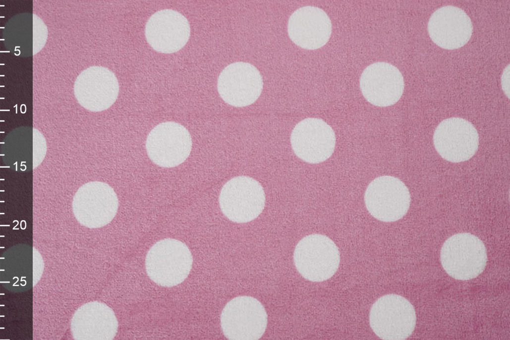 Flanell Fleece Punkte Rosa