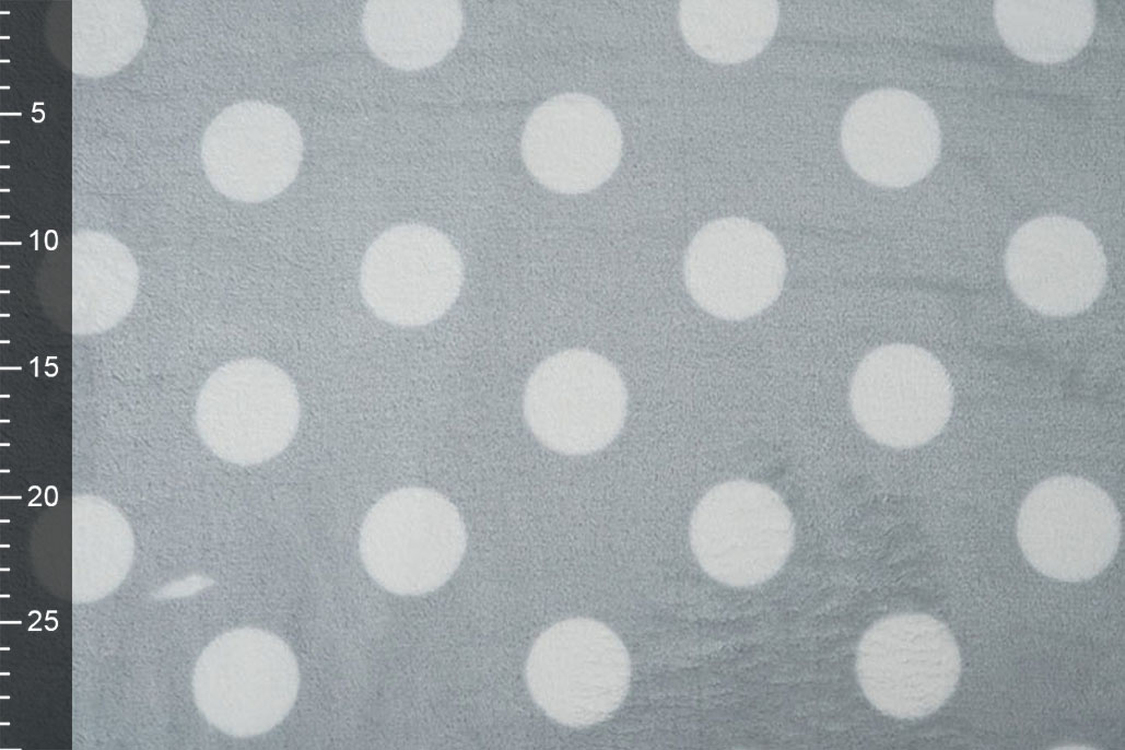 Flannel Fleece Dots Light Grey