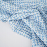 Jacquard Pied de Poule Hellblau