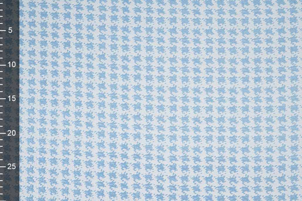 Jacquard Pied de Poule Hellblau
