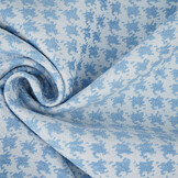 Jacquard Pied de Poule Hellblau