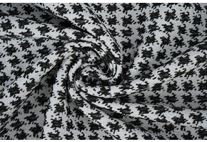 Jacquard Pied de Poule Zwart