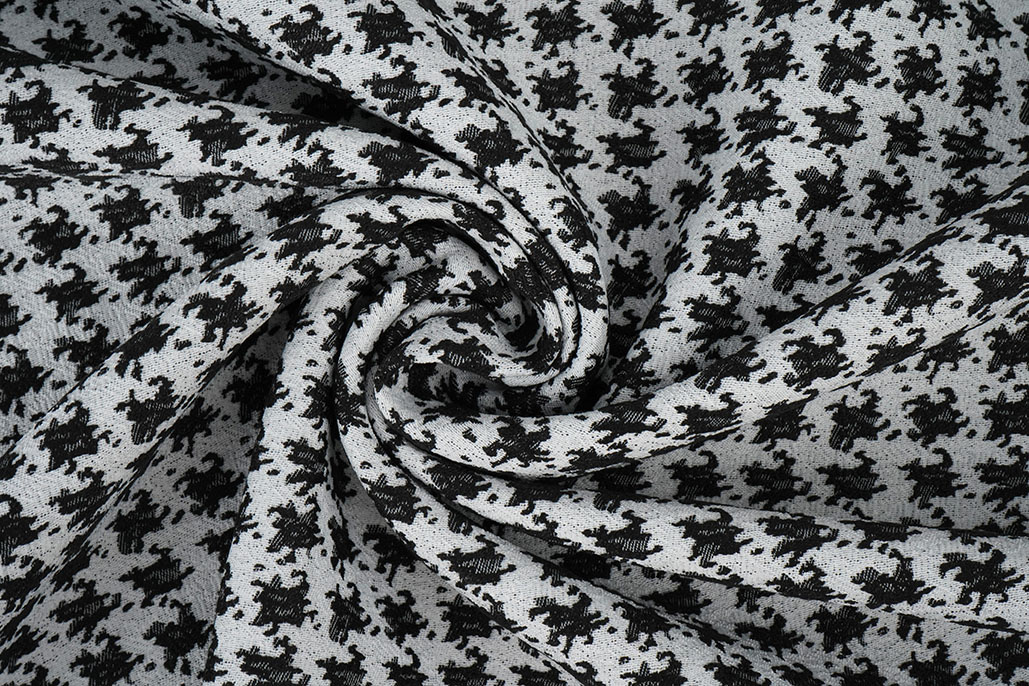 Jacquard Pied de Poule Schwarz