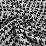 Jacquard Pied de Poule Zwart