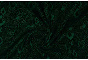 Tricot Flock Snakeprint Dark Green