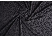 Jersey Flock Leopardenmotiv Grau Jeans