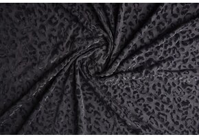 Tricot flock Panterprint Grijs Jeans