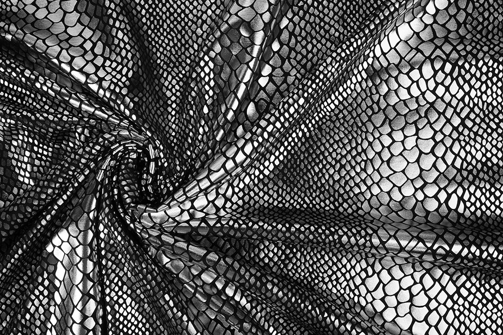 Lamé Slangenprint Grijs
