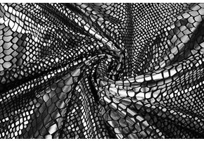 Lamé Snake Print Grey