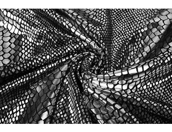 Lamé Snake Print Grey