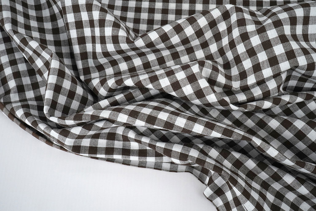 Gingham Check 8 mm Brown