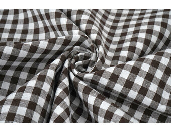 Gingham Check 8 mm Brown