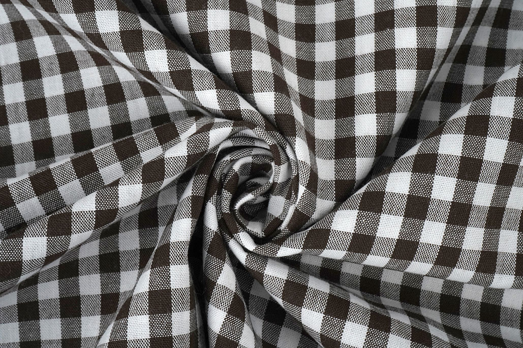 Gingham Check 8 mm Brown