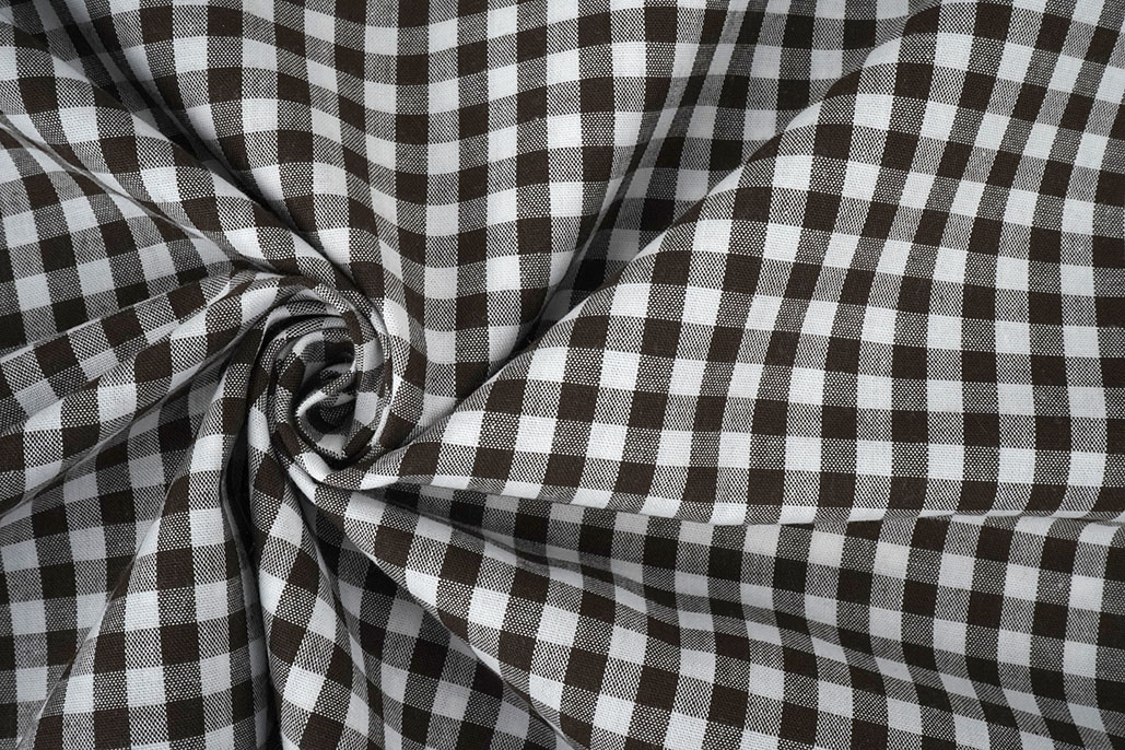 Gingham Check 8 mm Brown