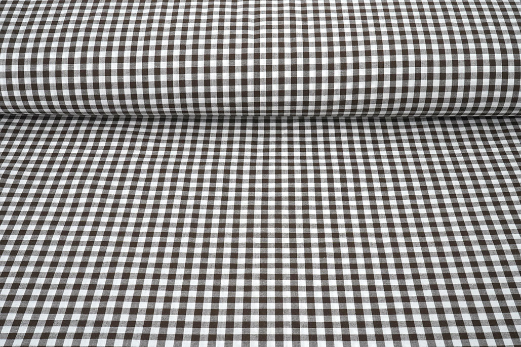 Gingham Check 8 mm Brown
