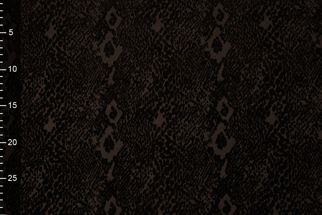 Jersey Flock Schlangenmotiv Braun