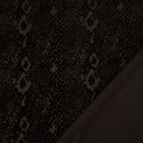 Tricot flock Snakeprint Brown